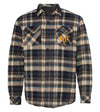 QUILTED FLANNEL OVERSHIRT - BLUE